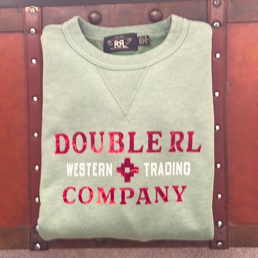 RRL green printed sweatshirt